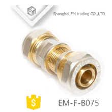 EM-F-B075 Compression couple brass pipe fitting for Russia